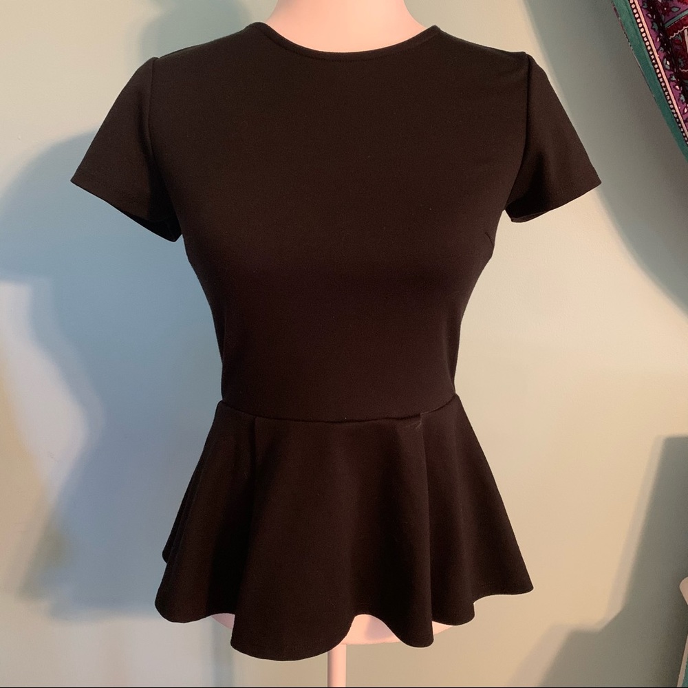 Forever 21: Black Peplum Top